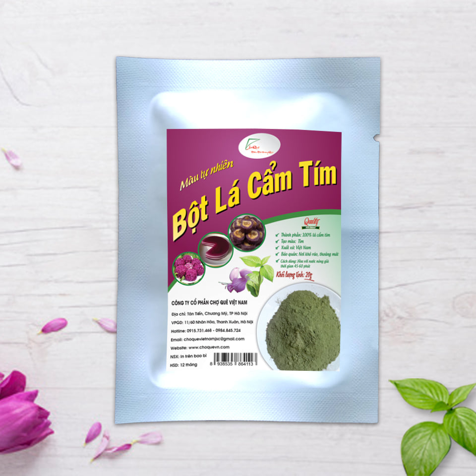 Bột Lá Cẩm Tím 20g
