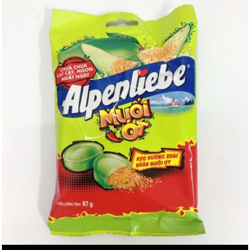 Kẹo ngậm alpenliebe vị hương xoài nhân muối ớt (set 3 thỏi/ túi)